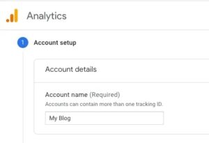 2. Trang thiết lập tên Account GA4